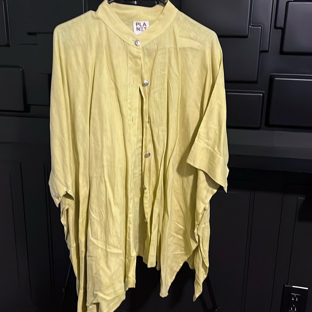 Linen Batwing Blouse
